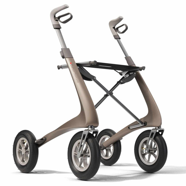 Carbon Overland Rollator metallic-braun