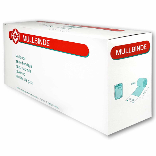 Mullbinde in Folie 4m x 12 cm