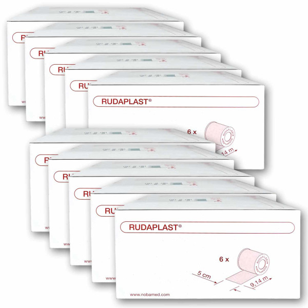Rudaplast 9,14 m x 5,00 cm Weiß Karton