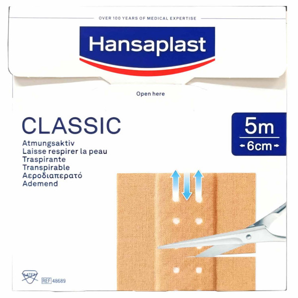 Hansaplast CLASSIC Pflaster 5m x 6cm