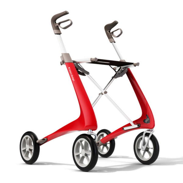 Acre Carbon Ultralight Rollator Komfort Rot