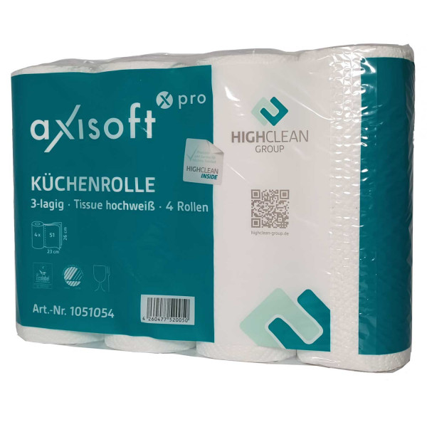 AXISOFT Pro Küchenrolle 3-lagig 26 x 24 cm