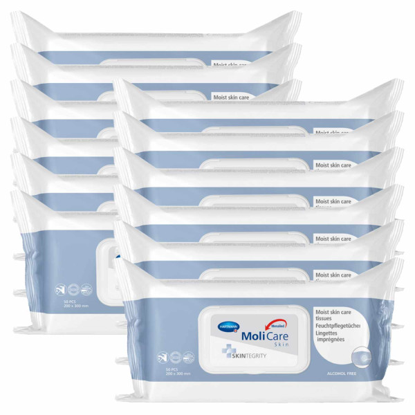 12 Packs MoliCare Skin Feuchtpflegetücher