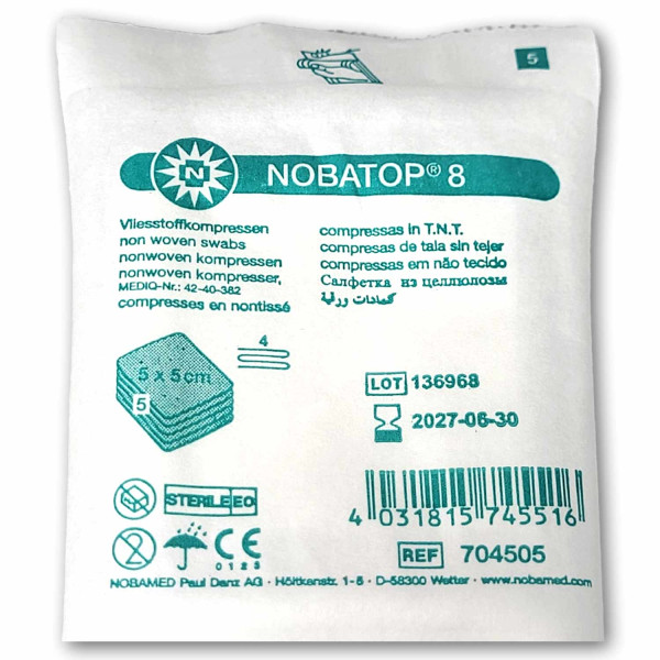 Nobatop-steril 8 a 5 5x5 cm